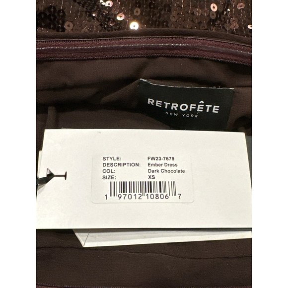 RETROFETE Ember Dress in Dark Chocolate XSmall New Womens Long Maxi Dress - Picture 8 of 16